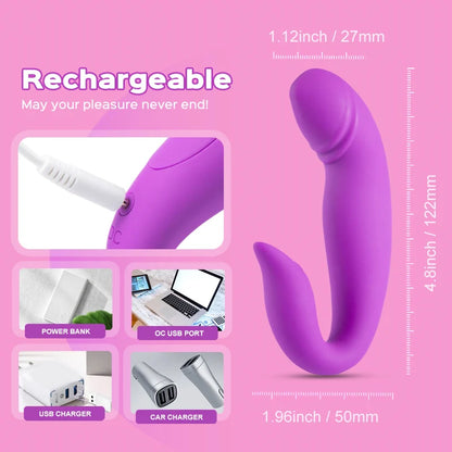 Dual-Motor Rolling G-spot &amp; Clitoral Vibrator