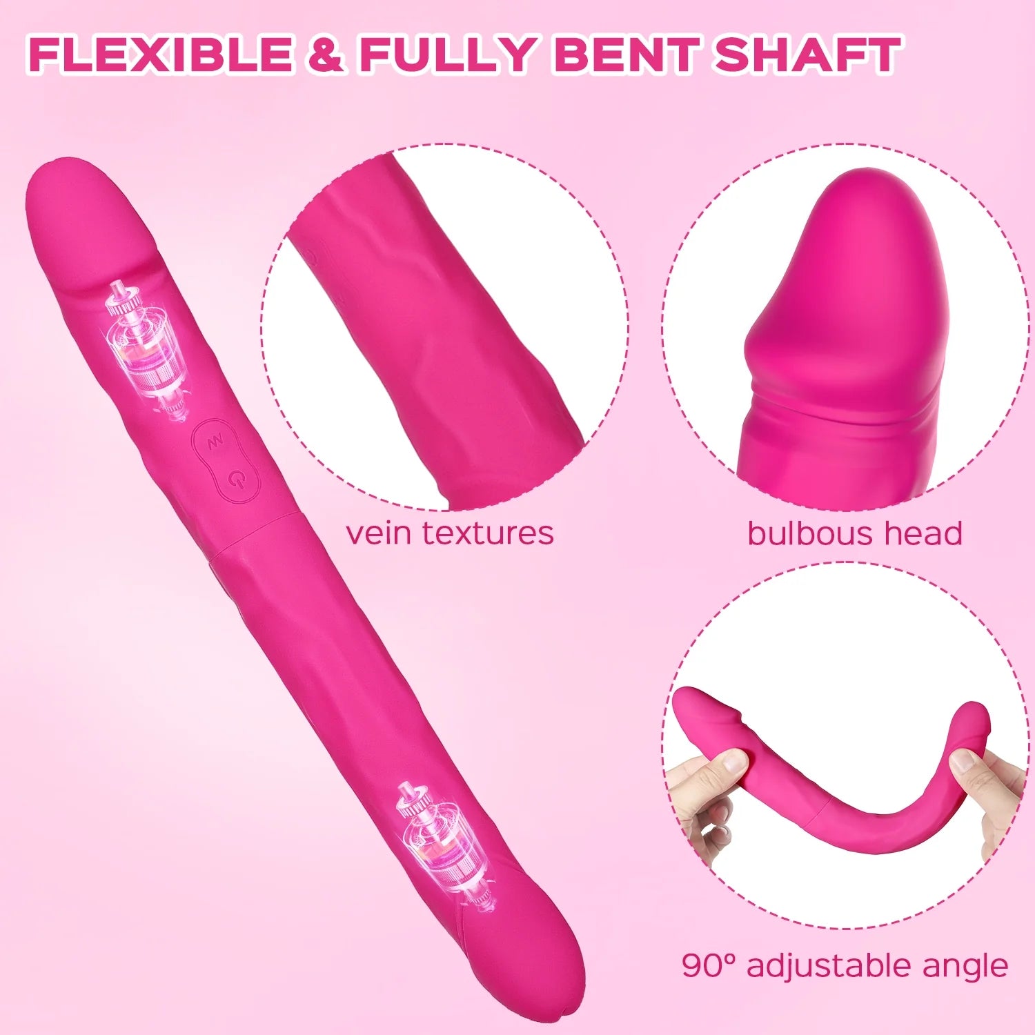 Double-Ended 12-inch Vibrating Dildo